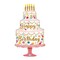 Betallic® 33 Inch Happy Birthday Satin Pink Cake Foil Mylar Balloon